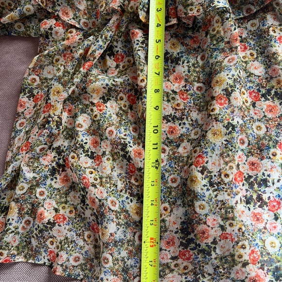 Mango Multicolor Floral Ruffled Blouse - Picture 4 of 4